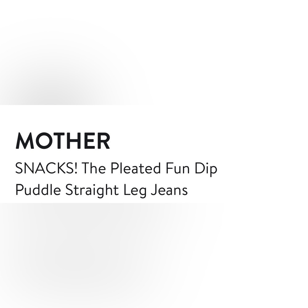 MOTHER
SNACKS! The Pleated Fun Dip Puddle Straight Leg Jeans - Picture 11 of 11